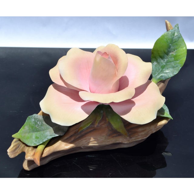 Bristol Porcelain 1950 American Express Rose Sculpture Edward Marshall Boehm Fine Bone China Handmade For Sale - Image 4 of 14