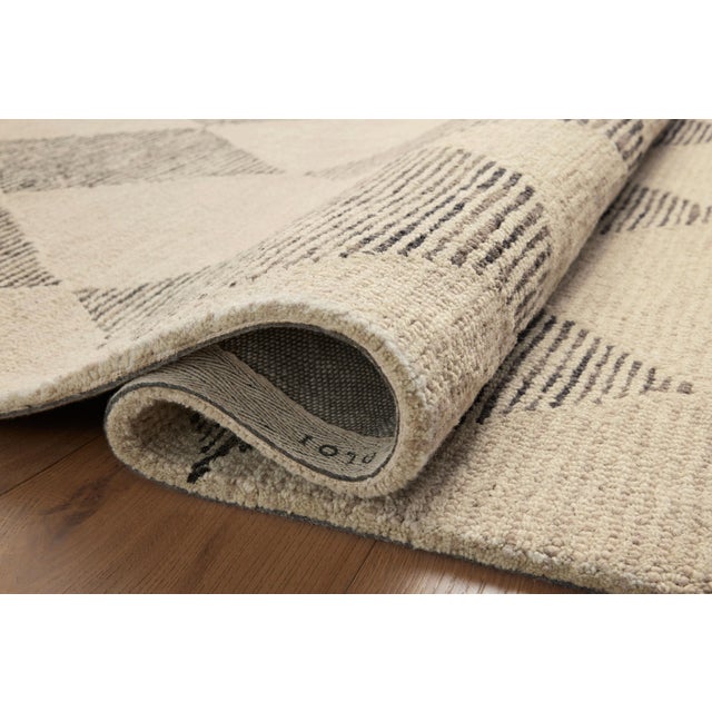 Loloi Rugs Chris Loves Julia x LoloiFrancis Beige / Charcoal 2'-6" x 9'-9" Runner Rug For Sale - Image 4 of 9