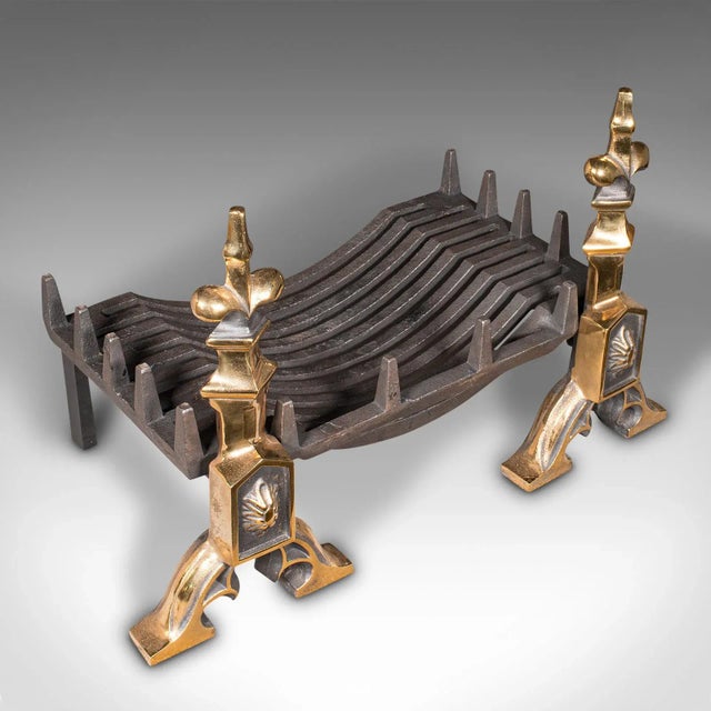 1900s Antique Victorian Art Nouveau Fireplace Set For Sale - Image 6 of 11