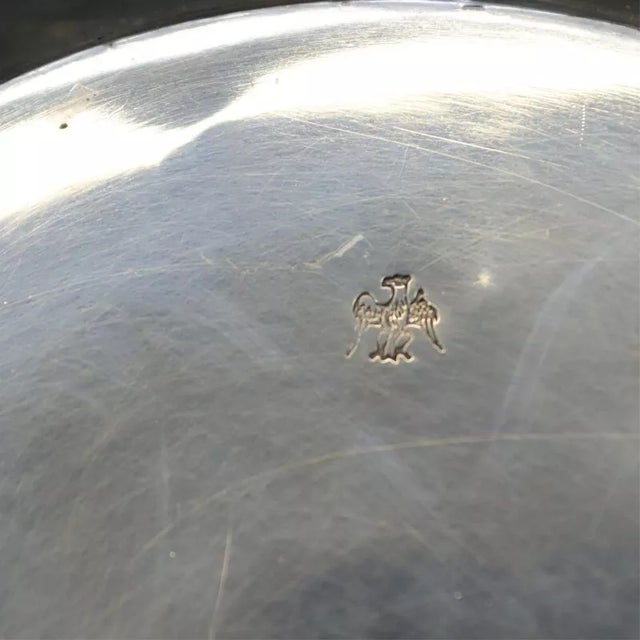 Late 19th Century Black, Starr, & Frost Sterling Silver Floral Repousse Bowl 'F' Monogram - 23ozt For Sale - Image 9 of 10