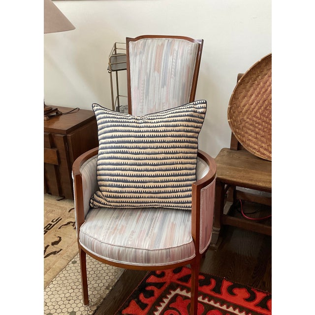 Textile Ryan Studio Blue Stripe Pillow For Sale - Image 7 of 8