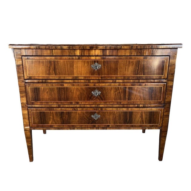 Italian Neoclassical Walnut Commode, 18th Century For Sale - Image 16 of 16
