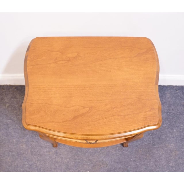 Brown Bassett Furniture Solid Cherry Country French Provincial 22" Nightstand 5400-8960-980 For Sale - Image 8 of 12