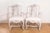 Pair of Scandinavian Rococo style armchairs from the 19th century with new upholstery. Born in Scandinavia during the 19th...