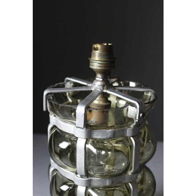 Metal Mid-Century Brutalist Venitian Blown Glass Lamp Base, 1950s For Sale - Image 7 of 12