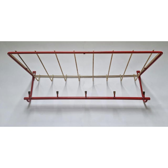 Mid-Century Wall Brass Coat Rack, Germany, 1969 For Sale - Image 11 of 14