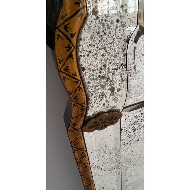 Black Japanned Queen Anne Chinoiserie Mirror by Mirror Fair Nyc For Sale - Image 4 of 6