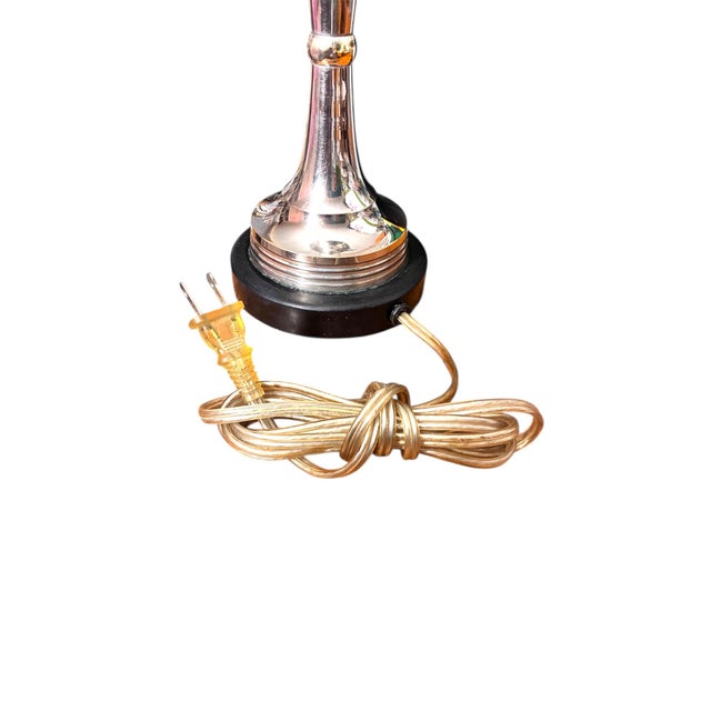 Mid 20th Century Vintage Tanner Kenzie Arteriors Silver Trophy Urn Table Lamps - A Pair For Sale - Image 5 of 7