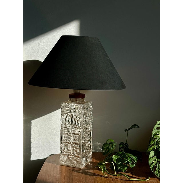 Large Glass Table Lamp attributed to Henrik Blomqvist for Stilarmatur, Tranås, Sweden, 1960 For Sale - Image 6 of 13