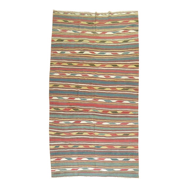 Early 20th Century Zabihi Collection Persian Tribal Kilim - 5'10" x 10'1" For Sale