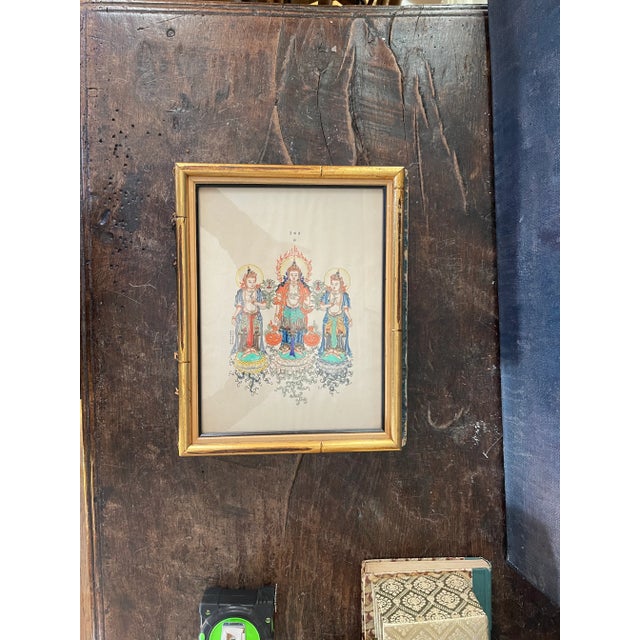 Late 19th Century Antique Chinese Buddhist Bodhisattva Guanyin Style of Republic Period Painting For Sale - Image 5 of 10