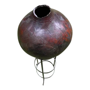 Large Mid 20th Century Gourd With Incised Decorations