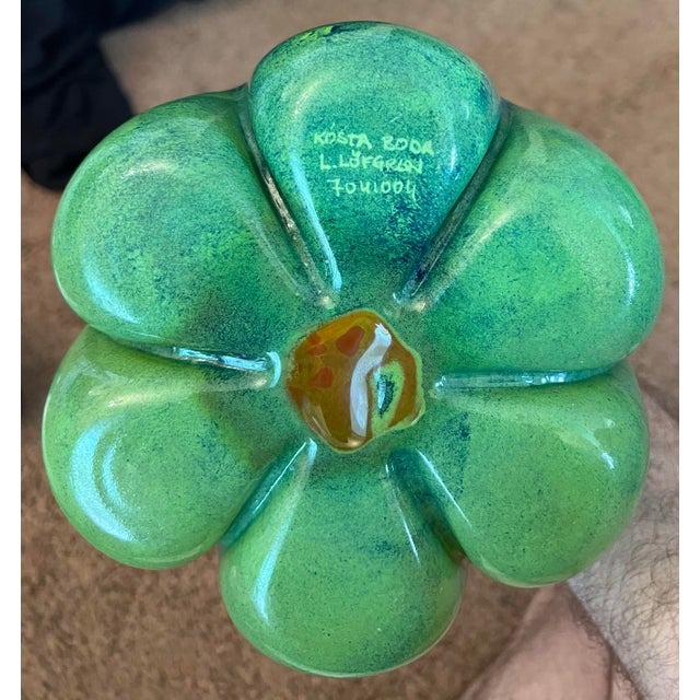 Mid-Century Modern Stunning Art Vase by Art House, Kosta Boda Handblown by Swedish Artist, Ludvig Lofgren. Mid-Century Style. Vibrant!! For Sale - Image 3 of 12