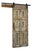 Vintage Carved Wood Single Door in Rustic Blue | Handcrafted Farmhouse Barn Door 80x32 For Sale