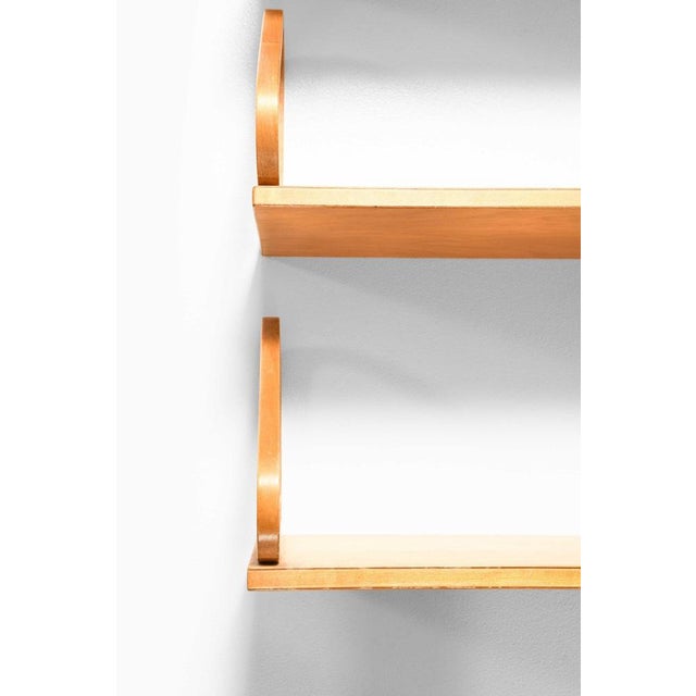 Alvar Aalto Wall Shelves in Birch attributed to by Alvar Aalto, 1940s, Set of 3 For Sale - Image 4 of 5