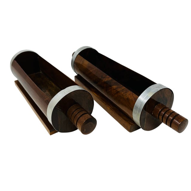 Vintage Tabletop Rolling Pin Planters or Spice Racks - a Pair For Sale - Image 13 of 13