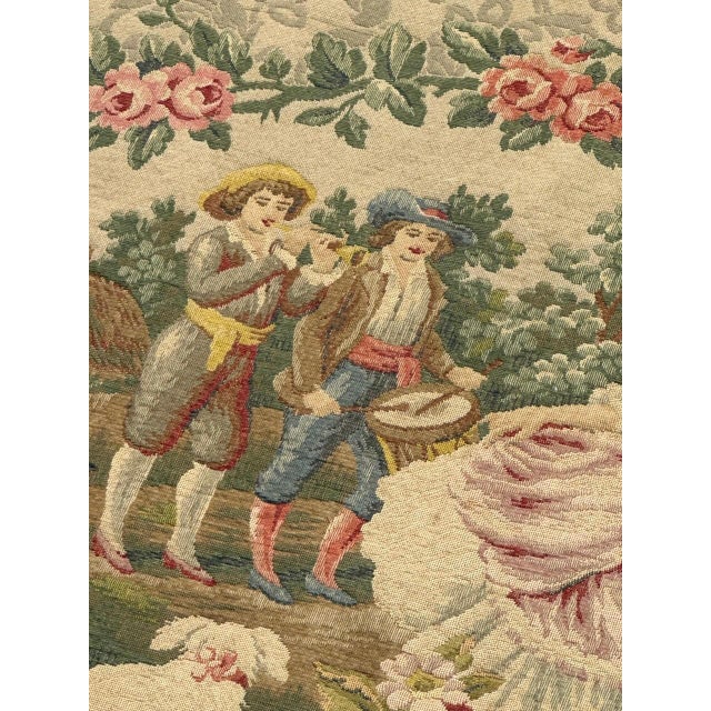 Vintage French Aubusson Style Jacquard Dance Tapestry, 1960s For Sale - Image 6 of 18