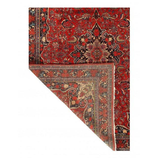 Traditional Antique Persian Bidjar Hand-Knotted Rug For Sale - Image 3 of 9