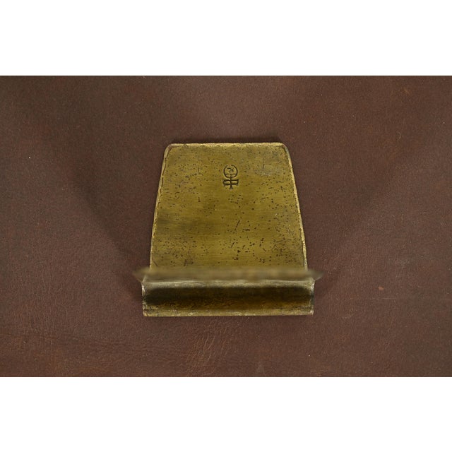 Roycroft Arts & Crafts Hammered Brass Over Copper Bookend, Circa 1920s For Sale - Image 10 of 13