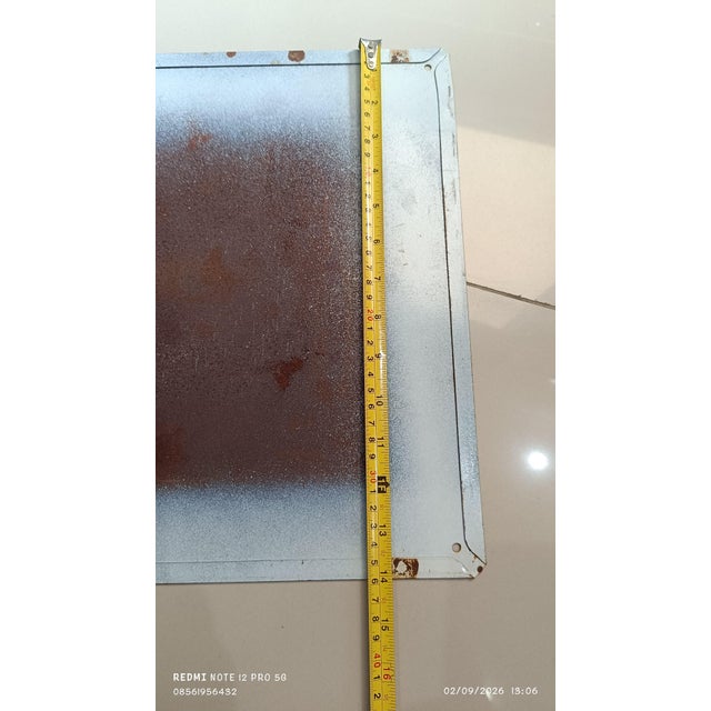 Vintage Perfection Kerosene Standard Oil Metal Sign Advertising Reproduce Steel 1.3mm For Sale - Image 14 of 14
