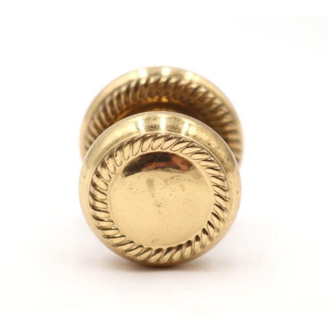 Traditional Traditional 1.25 In. Rope Brass Drawer Cabinet Knob For Sale - Image 3 of 5
