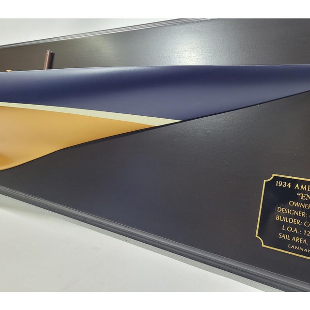 American Half Model of the J Class Yacht Endeavor - Gold For Sale - Image 3 of 12