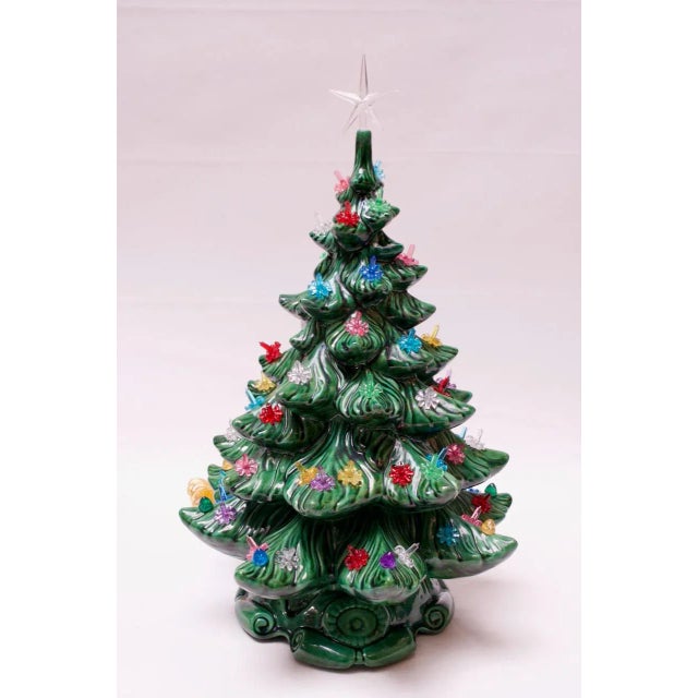 Vintage Ceramic Illuminated Christmas Tree For Sale - Image 13 of 13