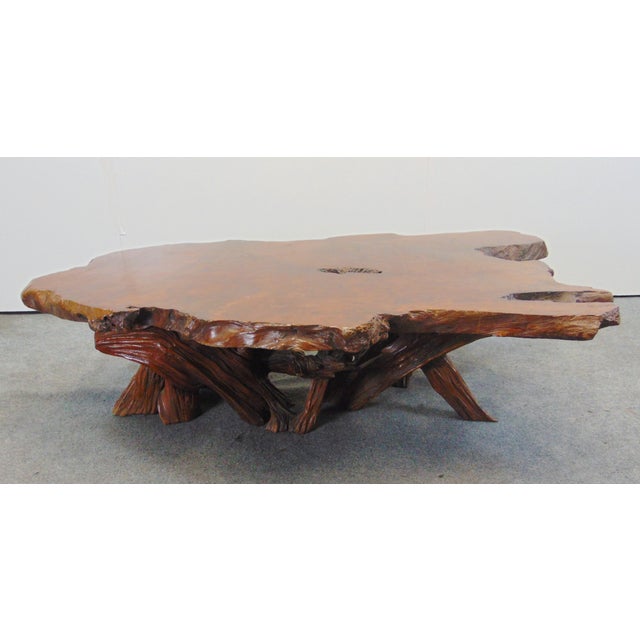 Mid Century Live Edge Slab Walnut Coffee Table Chairish