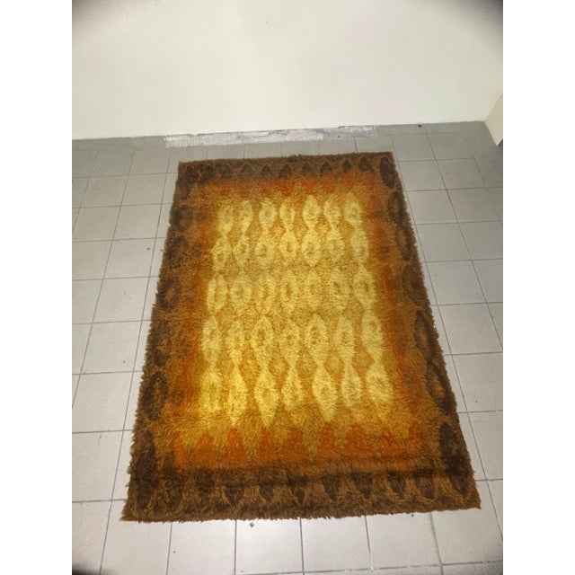 Large Wool Rug with Geometric Pattern, 1970s For Sale - Image 3 of 18