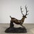 Large Bronze Stag Sculpture – Leaping Deer on Log Base, 36” H Wildlife Art For Sale - Image 10 of 13