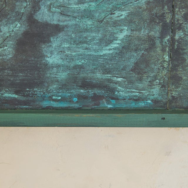 Wood French Verdigris Bas-Relief Panel, 1970s For Sale - Image 7 of 11