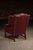 Animal Skin Mid 20th Century Tufted Leather Wingback Chesterfield Armchair With Ottoman in Oxblood For Sale - Image 7 of 15