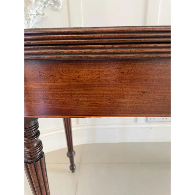 Brown Regency Mahogany Card Table For Sale - Image 8 of 12