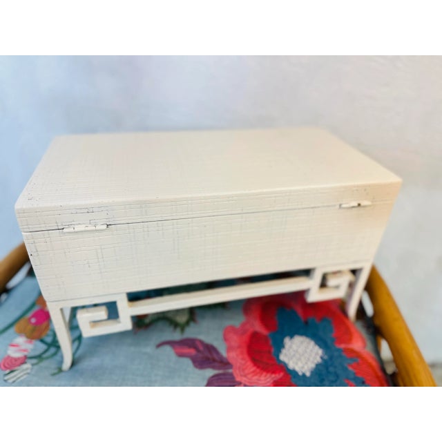 White Vintage Decorative Storage Box For Sale - Image 8 of 8