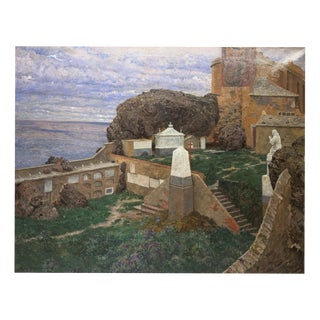 Hans Richard von Volkmann, Campo Santo, 1895, Oil Painting on Canvas For Sale