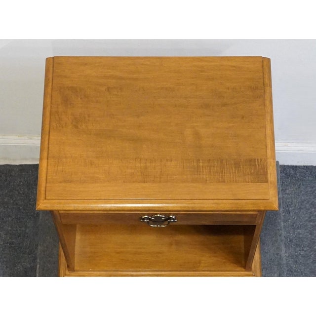 Ethan Allen Heirloom Nutmeg Maple 23" Open Cabinet Nightstand 10-5306 For Sale - Image 9 of 13