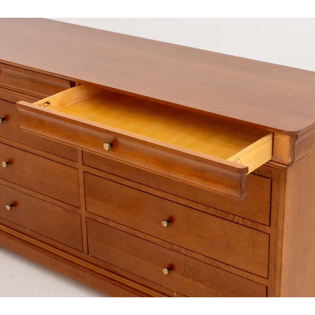 Late 20th Century Louis Philippe Style Maple Chest of Drawers For Sale - Image 5 of 9