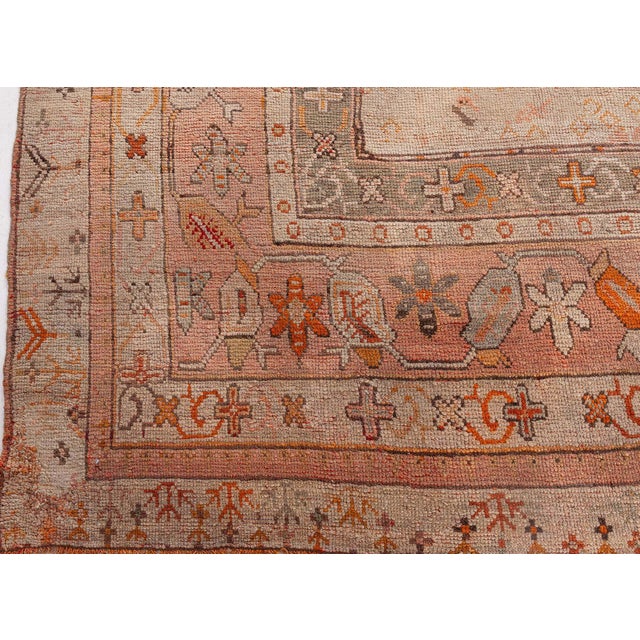 Mustard Oversized Antique Turkish Oushak Rug For Sale - Image 8 of 10