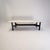 Large coffee table made of black-stained wood for the base and a white Carrara marble top. Designed in the style of Ico...