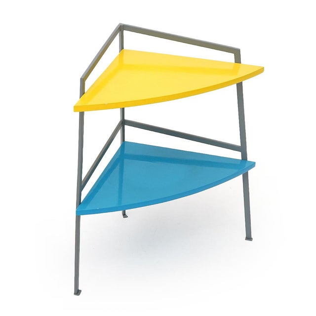 Corner Two-Shelf Table, 1980s For Sale - Image 16 of 16