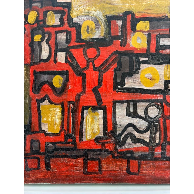 Jadden Massanet "Abstraction Red & Black" Abstract Oil Painting on Canvas Offered for sale is an abstract oil painting...