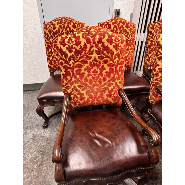 Animal Skin Thomasville Furniture Hills of Tuscany Dining Chairs, Set of Six For Sale - Image 7 of 12
