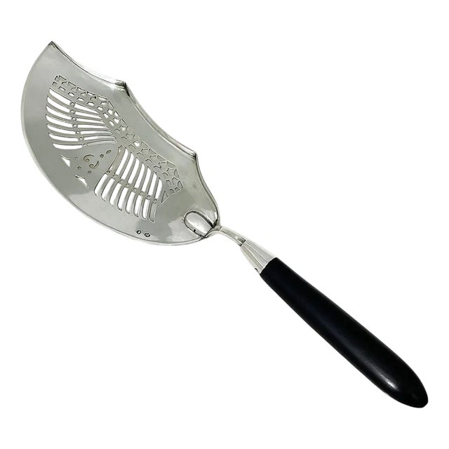 Dutch Silver Fish Server by Jacob Van Wijk, 1824 For Sale