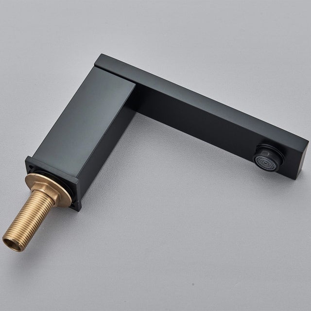 Black 8in Widespread Bathroom Faucet 3 Hole Sink Vanity Faucet Dual Handle Mixer For Sale - Image 9 of 11