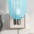 Pair of Modernist Hand-Blown Murano Arctic Blue Fluted Glass Sconces & Nickel For Sale - Image 11 of 16
