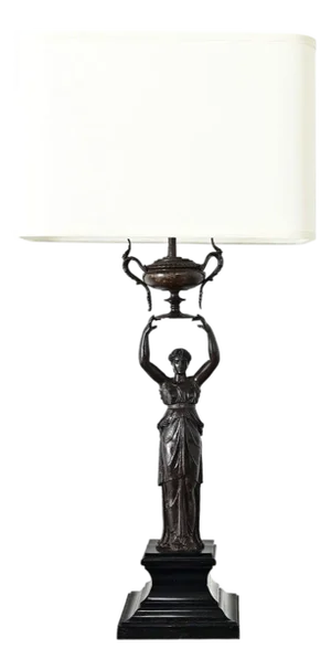 19th Century French Empire Style Bronze Table Lamp