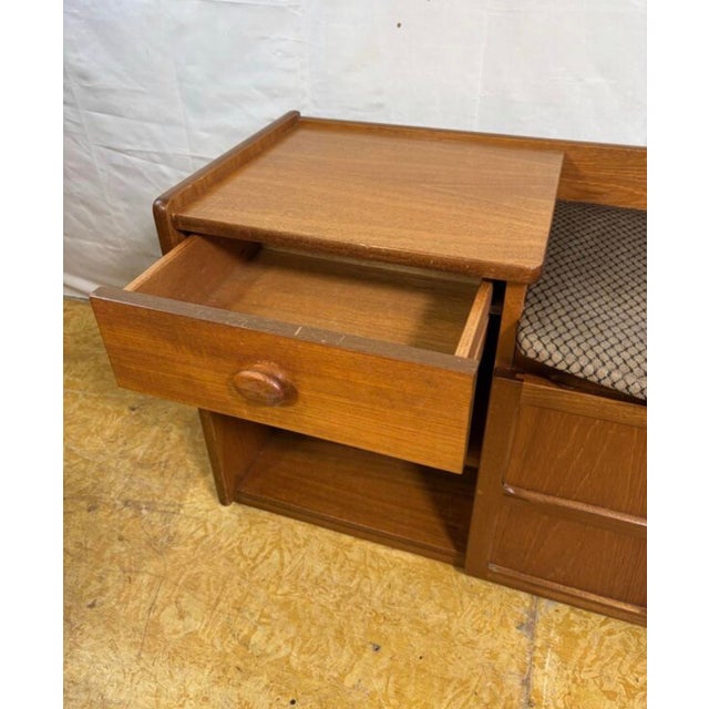 1960s Vintage Teak Telephone Seat from Nathan, 1960s For Sale - Image 5 of 11