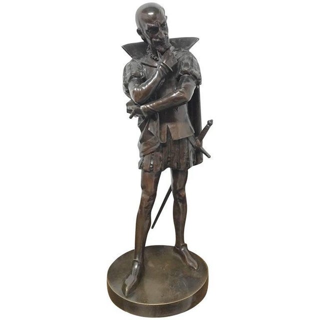 18th Century Bronze Statue of a Shakespearean Character For Sale - Image 9 of 9
