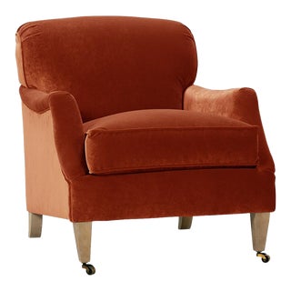 Alcott Chair, Rust Velvet For Sale