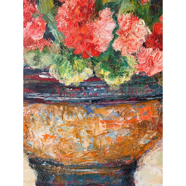 Vintage Oil of Florals on Canvas For Sale - Image 4 of 4